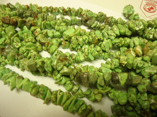 (image for) Green/brown chunk beads #GG1220
